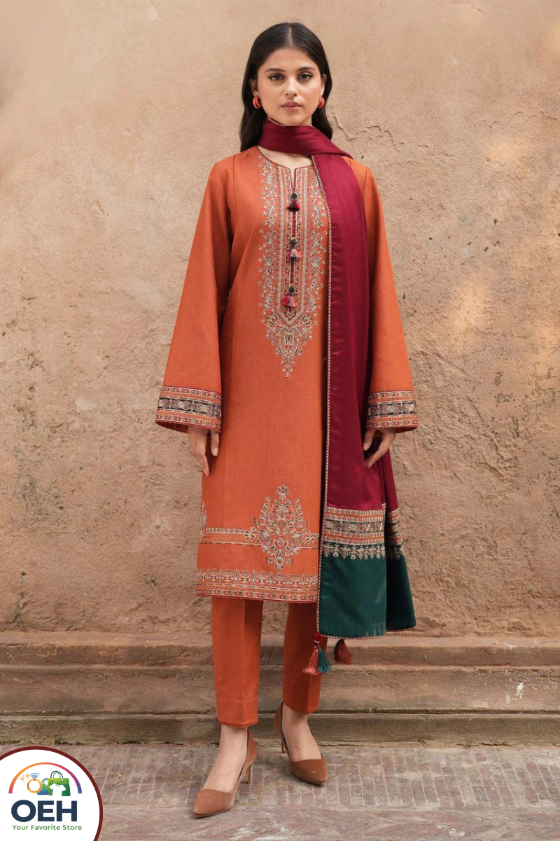 Dhanak Collection Unstitched 3-Piece suits