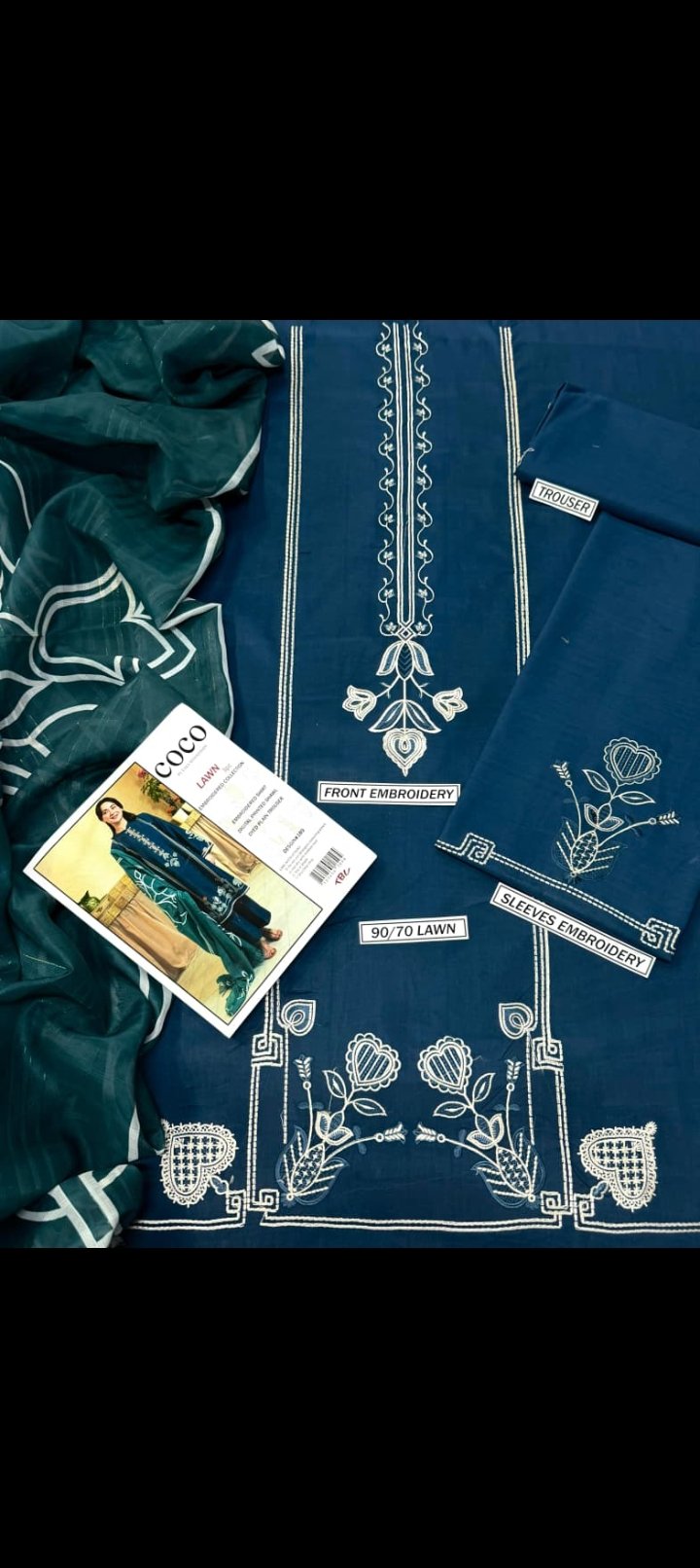 Air jet Lawn Embroidered