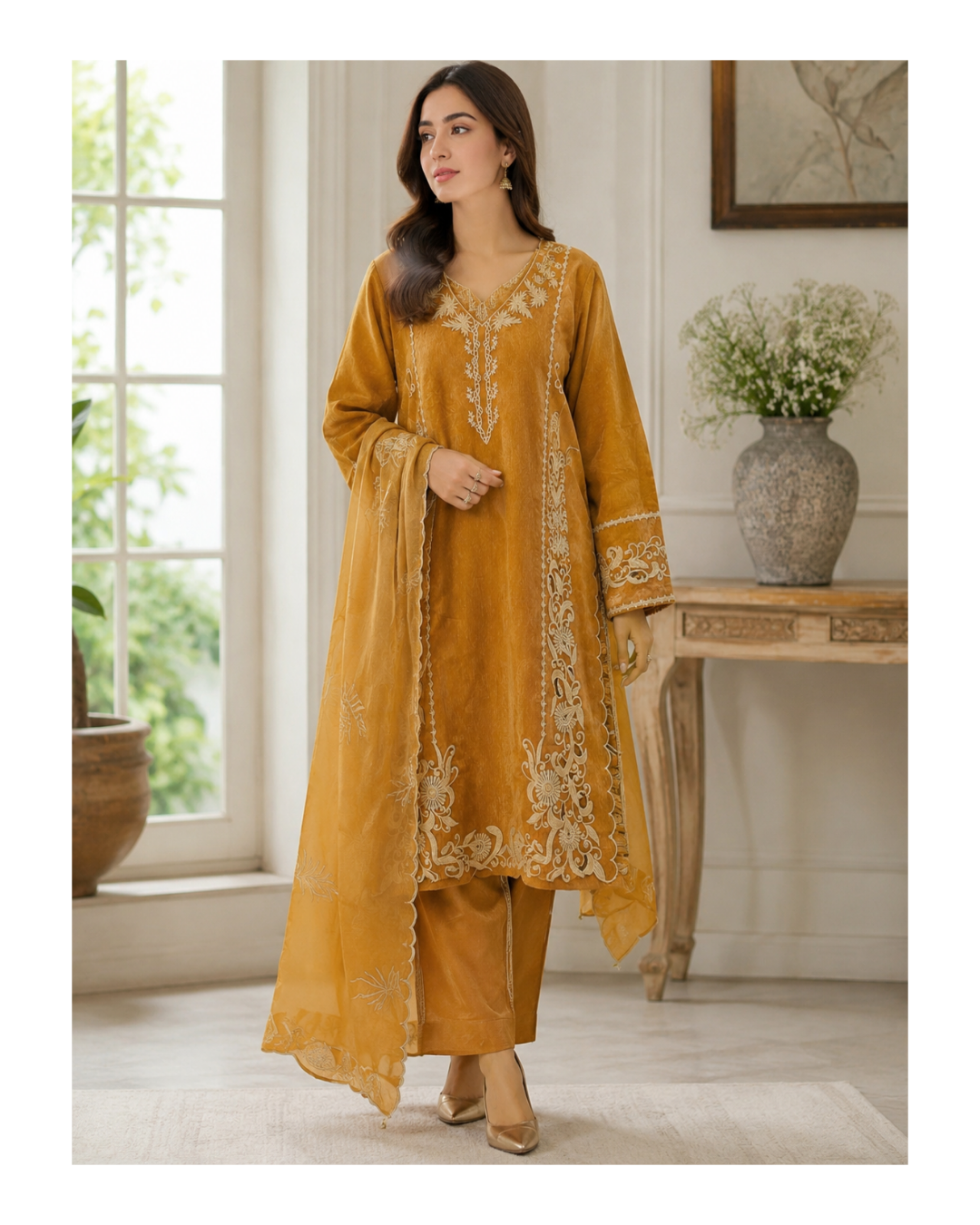Embroidered 3PC Suit