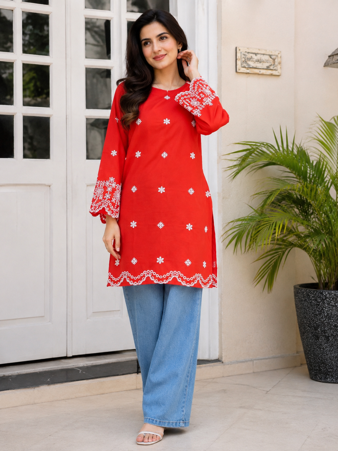 2-Piece Top & Baggy Pants Set