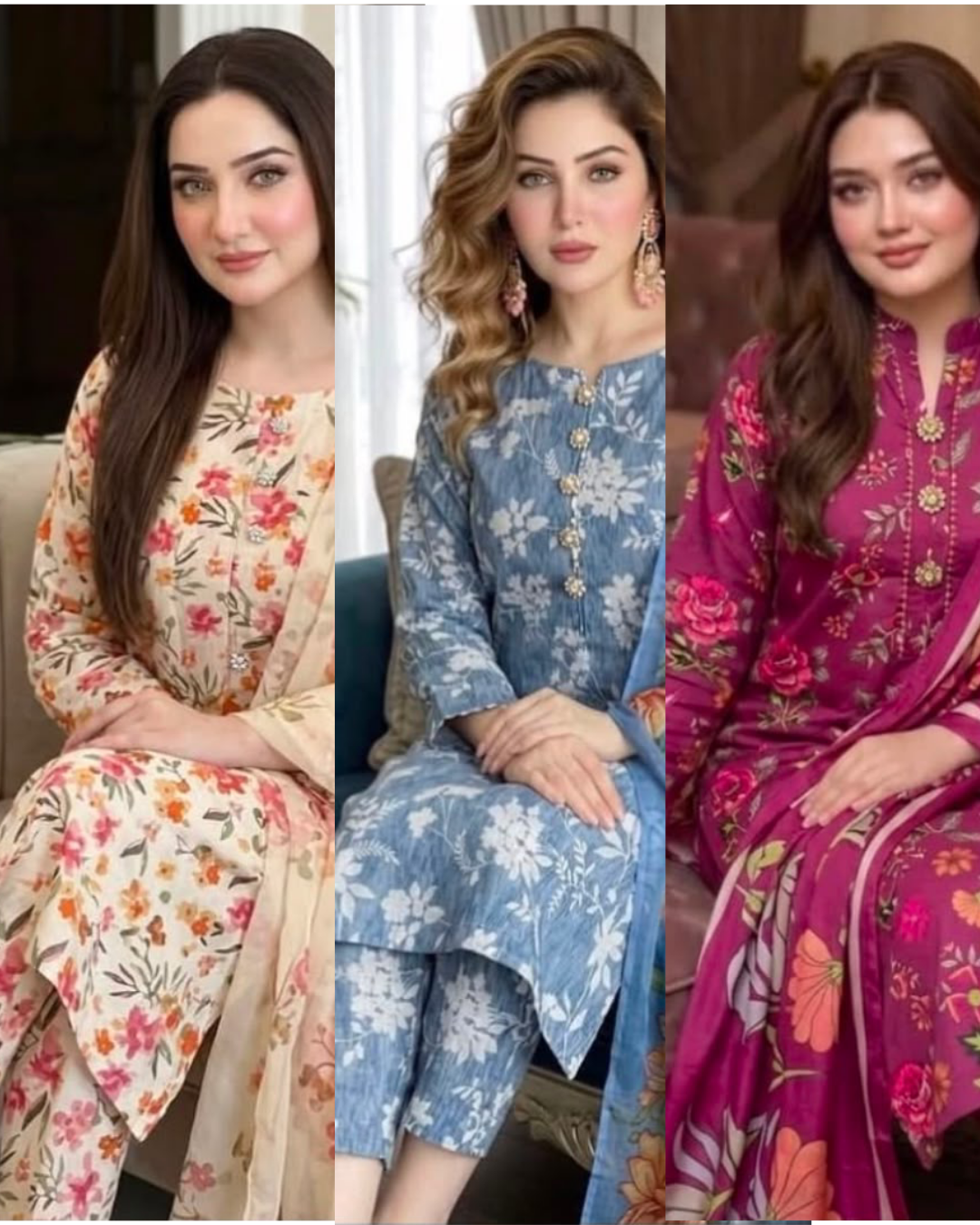 LULUSAR Digital Printed 3PC Shamooz Silk Suit